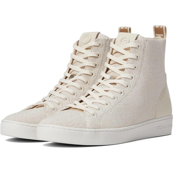 MICHAEL Michael Kors Shoes - Michael Michael Kors Edie Knit High Top Sneakers 11M Cream Womens Lace Up